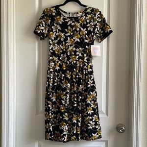 Floral Black Dress